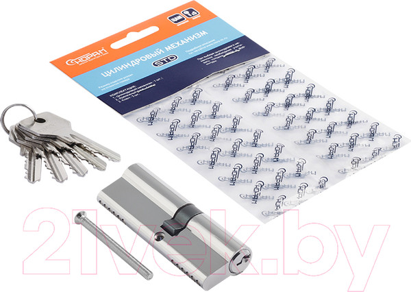 Изображение товара Цилиндровый механизм замка Нора-М STD Z Л-90 50/40 (хром)