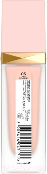 Изображение товара Тональный крем Eveline Cosmetics Wonder Match Lumi №05 Light (30мл)