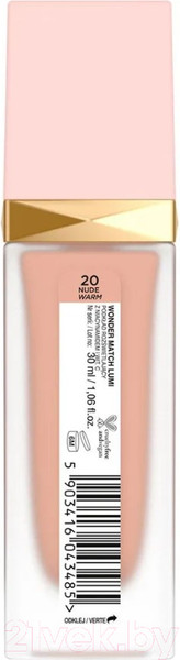 Изображение товара Тональный крем Eveline Cosmetics Wonder Match Lumi №20 Nude (30мл)