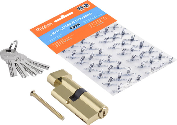 Изображение товара Цилиндровый механизм замка Нора-М STD AL ЛПВ-70 40/30в (золото)