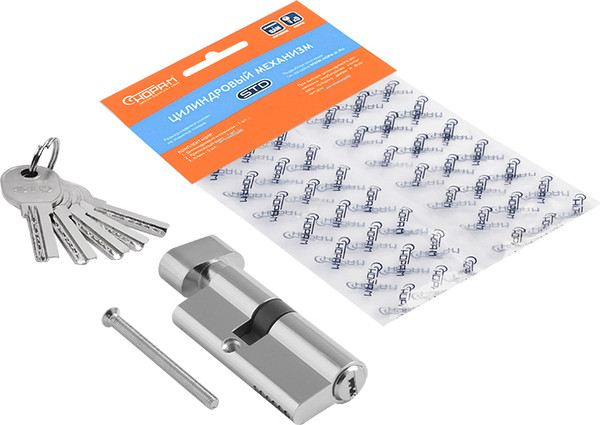 Изображение товара Цилиндровый механизм замка Нора-М STD AL ЛПВ-70 40/30в (хром)