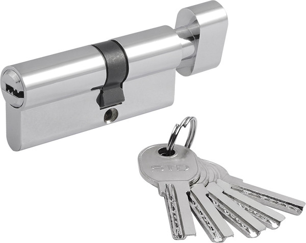 Изображение товара Цилиндровый механизм замка Нора-М STD AL ЛПВ-70 40/30в (хром)