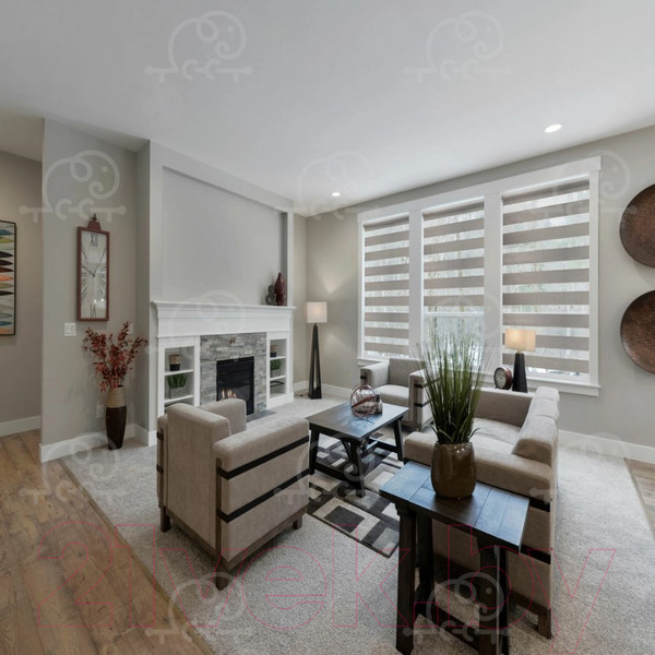 Изображение товара Рулонная штора АС МАРТ Баланс 110x160 (серый)