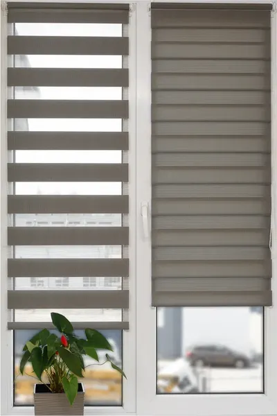 Изображение товара Рулонная штора АС МАРТ Баланс 100x160 (темно-серый)