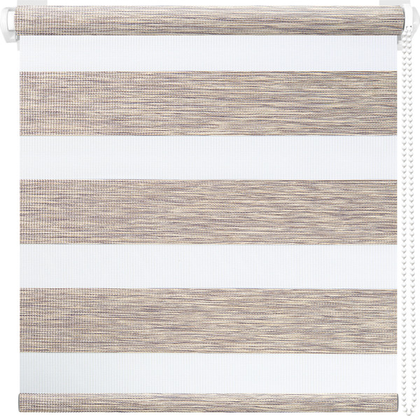 Изображение товара Рулонная штора АС МАРТ Вудэн 110x160 (бежево-серый)