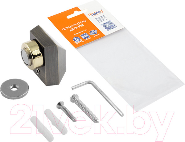 Изображение товара Ограничитель дверной Нора-М 801 Магнитный / 8866 (старая бронза)