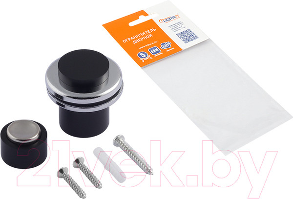 Изображение товара Ограничитель дверной Нора-М 804 Магнитный / 18552 (черный)