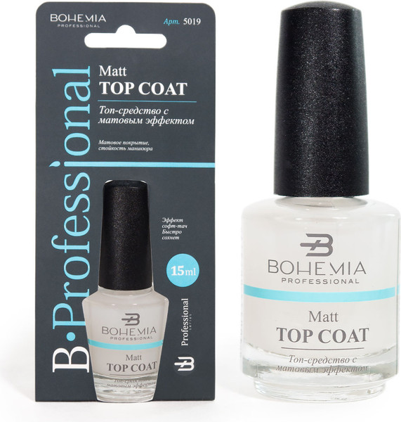 Изображение товара Топовое покрытие для лака BHM Professional С матовым эффектом (15мл)
