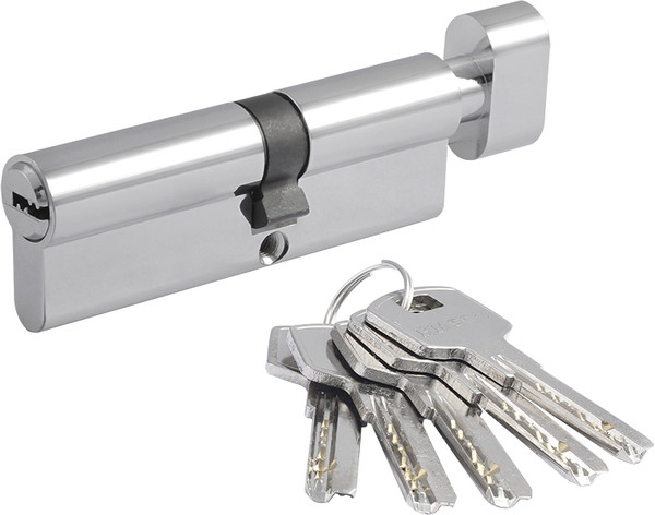 Изображение товара Цилиндровый механизм замка Нора-М STD AL ЛПВ-90 50/40в (хром)