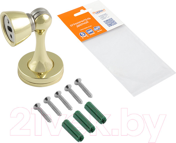 Изображение товара Ограничитель дверной Нора-М 809 Магнитный / 8886 (золото)