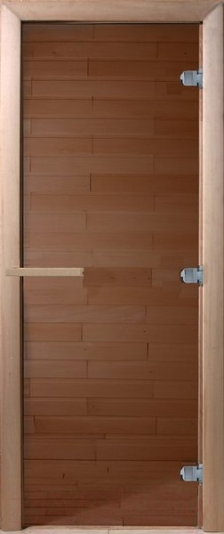 Изображение товара Стеклянная дверь для бани/сауны Doorwood Теплый день 190x60 (коробка осина)