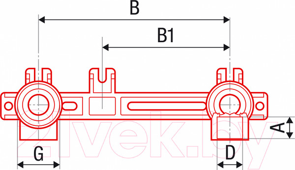 Изображение товара Планка монтажная с водорозетками FV Plast 20x1/2" AA255020012