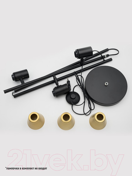 Изображение товара Торшер ArtStyle HT-738x3BA (черный/латунь)