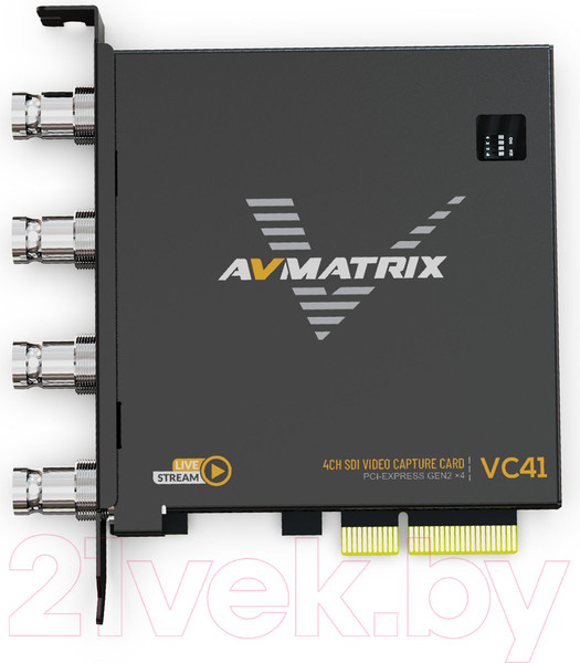 Изображение товара Устройство видеозахвата Avmatrix VC41 4CH 3G-SDI PCIE / 29984