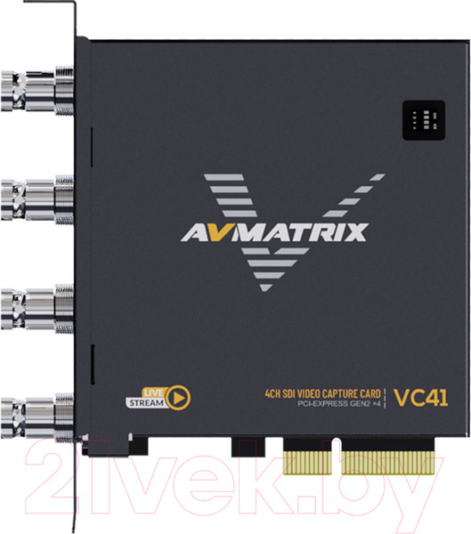 Изображение товара Устройство видеозахвата Avmatrix VC41 4CH 3G-SDI PCIE / 29984