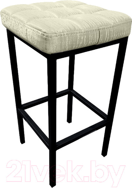 Изображение товара Табурет барный Древпром Камелот ДП2-07 полубарный (черный матовый/Bengal белый)