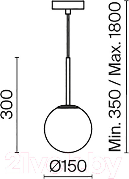 Изображение товара Потолочный светильник Maytoni Basic form MOD321PL-01W