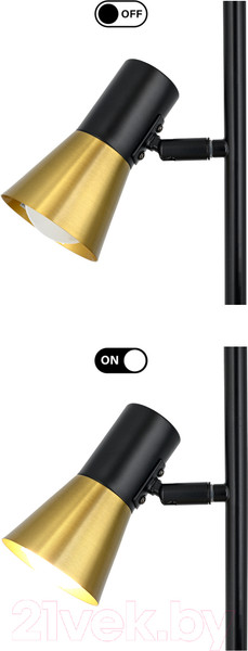 Изображение товара Торшер ArtStyle HT-738x2BA (черный/латунь)