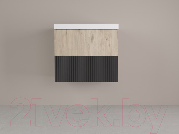 Изображение товара Тумба под умывальник Style Line Стокгольм ВЛДСП 65 2 ящика (подвесная)