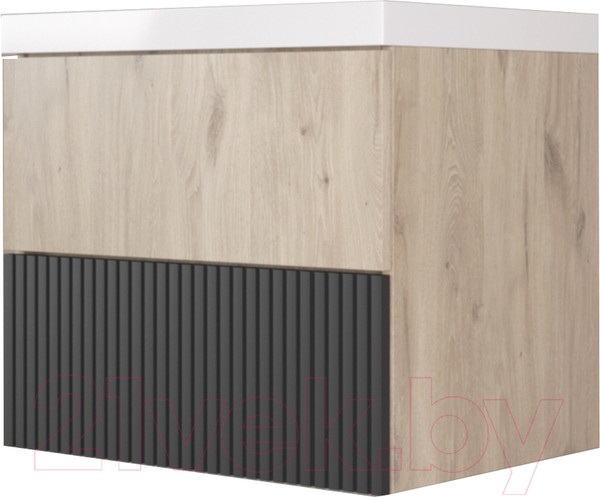 Изображение товара Тумба под умывальник Style Line Стокгольм ВЛДСП 65 2 ящика (подвесная)