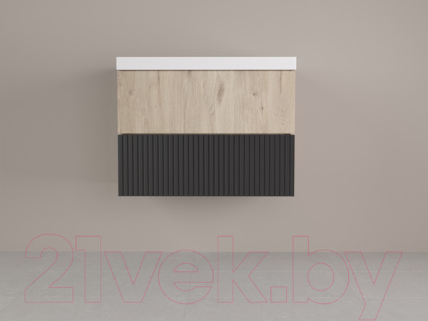 Изображение товара Тумба под умывальник Style Line Стокгольм ВЛДСП 75 2 ящика (подвесная)