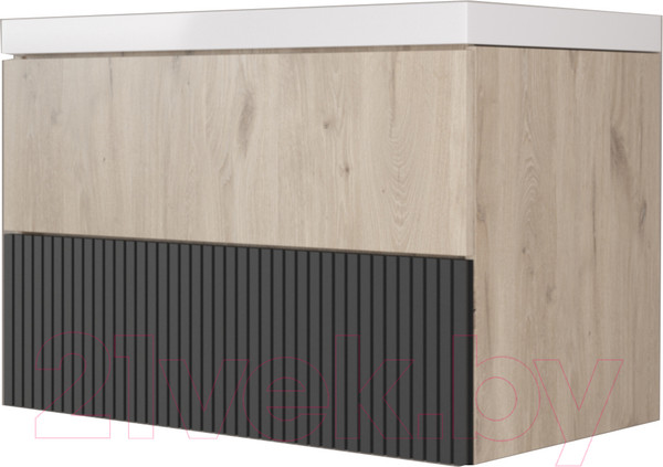 Изображение товара Тумба под умывальник Style Line Стокгольм ВЛДСП 80 2 ящика (подвесная)