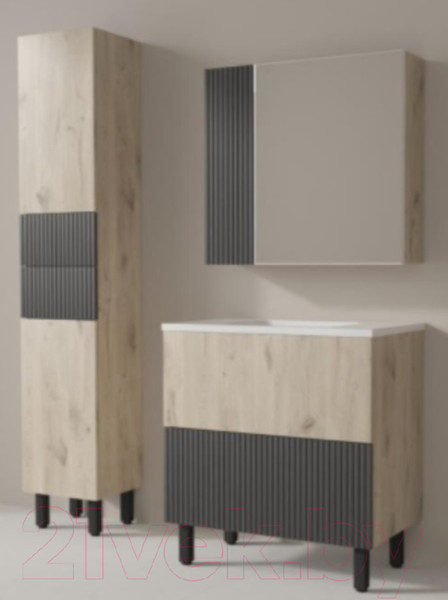 Изображение товара Тумба под умывальник Style Line Стокгольм ВЛДСП 50 2 ящика (напольная)