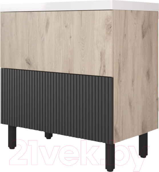 Изображение товара Тумба под умывальник Style Line Стокгольм ВЛДСП 70 2 ящика (напольная)