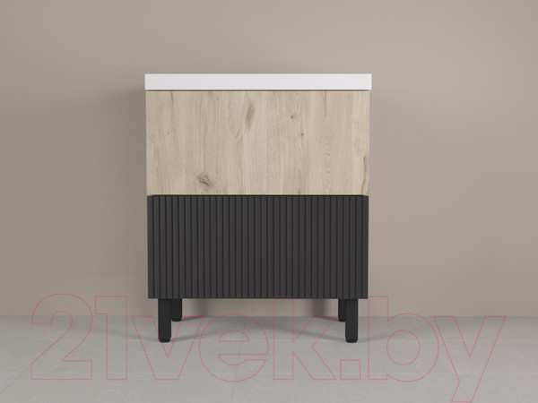 Изображение товара Тумба под умывальник Style Line Стокгольм ВЛДСП 70 2 ящика (напольная)