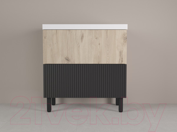 Изображение товара Тумба под умывальник Style Line Стокгольм ВЛДСП 80 2 ящика (напольная)