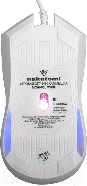 Изображение товара Мышь Nakatomi Gaming MOG-05U (белый)