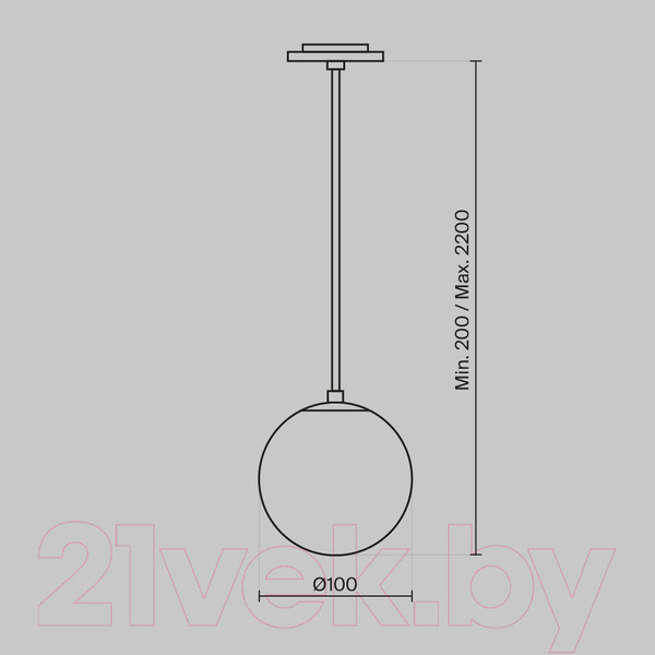 Изображение товара Потолочный светильник Maytoni Luna P039PL-5W3K-10INS-B
