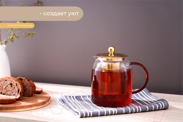 Изображение товара Заварочный чайник Makkua Teapot Exquisite Gold TEG900