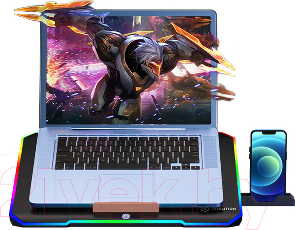 Изображение товара Подставка для ноутбука Evolution LCS-03 RGB с активным охлаждением