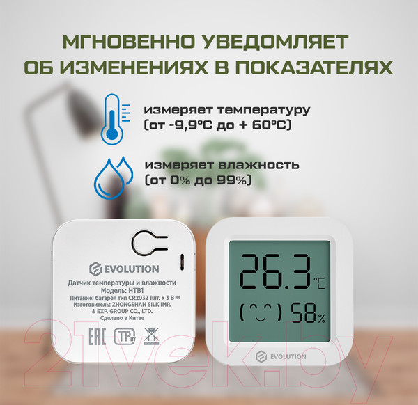 Изображение товара Термогигрометр Evolution HTB1