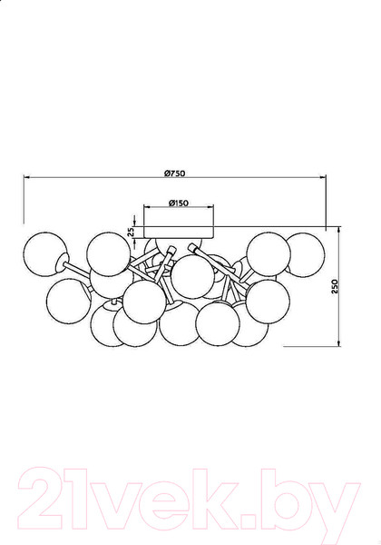 Изображение товара Люстра Maytoni Dallas MOD545CL-20B