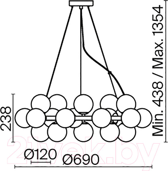 Изображение товара Люстра Maytoni Dallas MOD545PL-25B