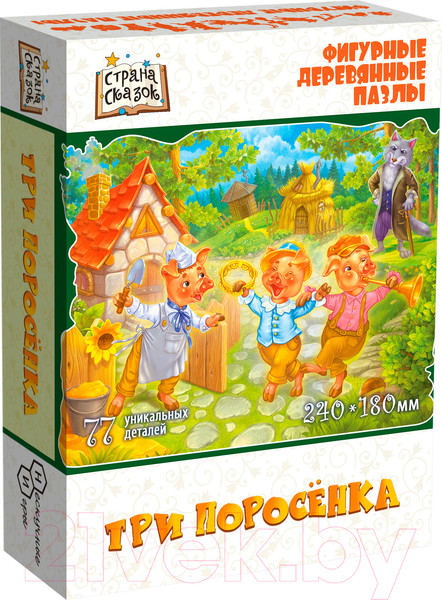 Изображение товара Пазл Нескучные игры Страна Сказок. Три поросенка / 8376