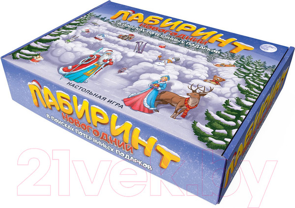 Изображение товара Настольная игра Нескучные игры Лабиринт Новогодний / 8587