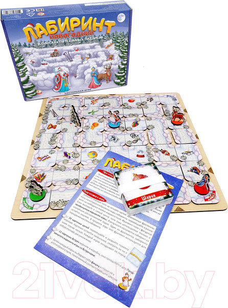 Изображение товара Настольная игра Нескучные игры Лабиринт Новогодний / 8587