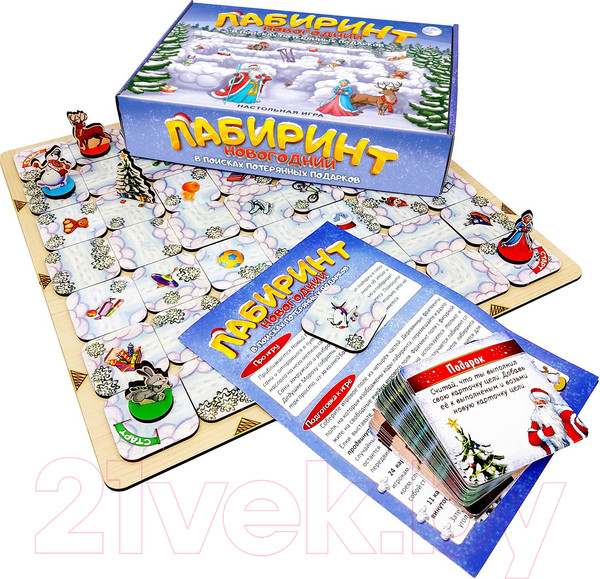 Изображение товара Настольная игра Нескучные игры Лабиринт Новогодний / 8587