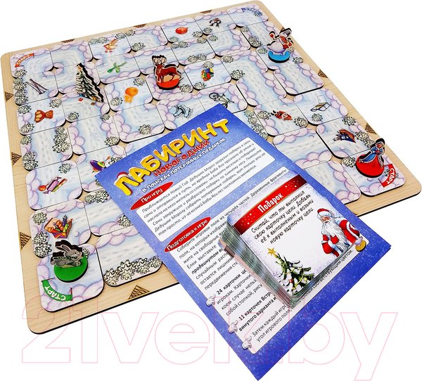 Изображение товара Настольная игра Нескучные игры Лабиринт Новогодний / 8587