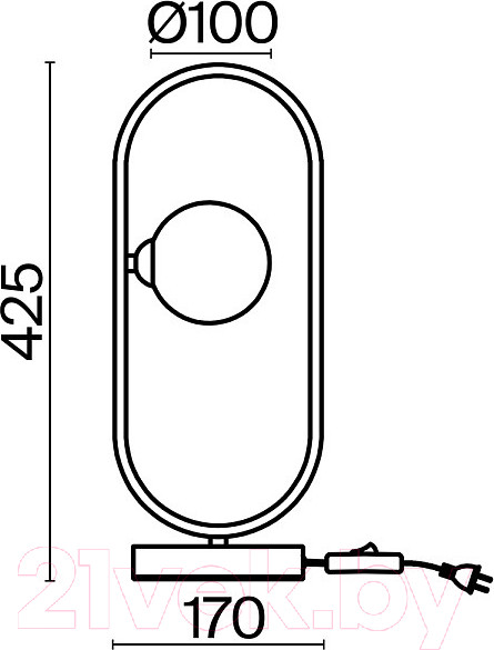 Изображение товара Прикроватная лампа Freya Inversion FR5233TL-01BS