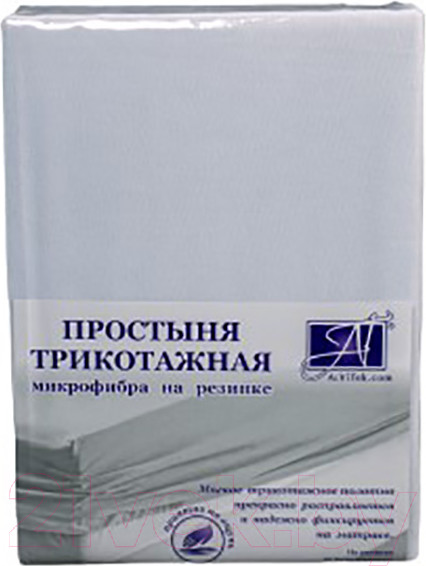 Изображение товара Простыня AlViTek Трикотажная на резинке 160x200 / ПМТР-БЕЛ-160 (белый)