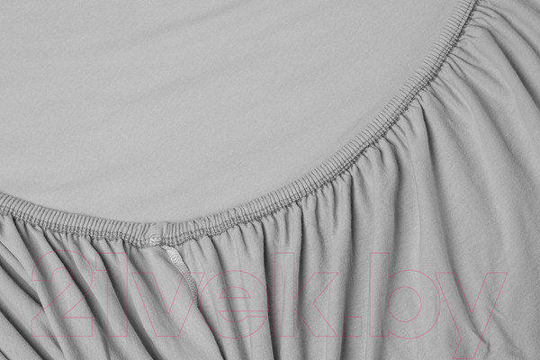 Изображение товара Простыня AlViTek Трикотажная на резинке 140x200x25 / ПМТР-СЕР-140 (серый)