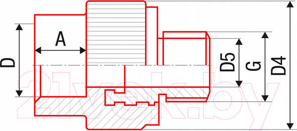 Изображение товара Муфта FV Plast 25x1/2" AA215025012