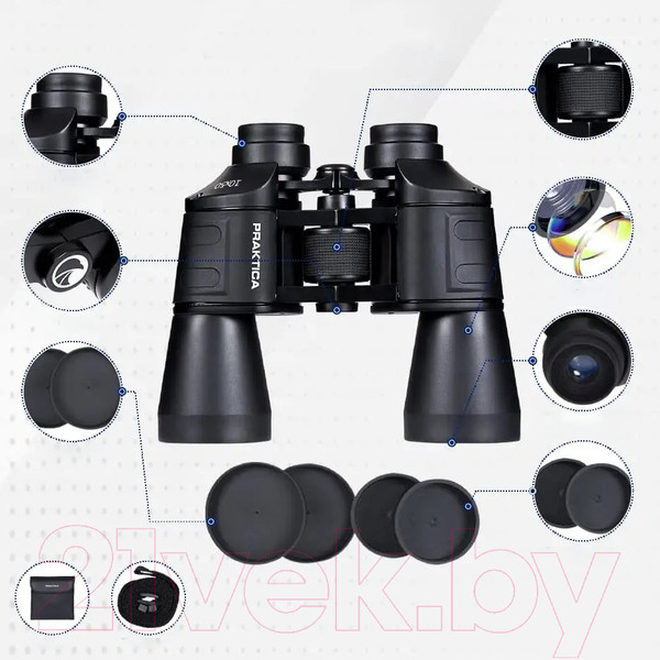 Изображение товара Бинокль Praktica Falcon 10x50 / 11110500 (черный)