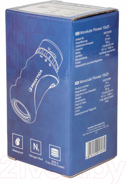 Изображение товара Монокуляр Praktica Pioneer 10x25 WP / 60010258