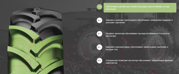 Изображение товара Сельскохозяйственная шина Petlas TA-60 7.50-16 103A6 нс8