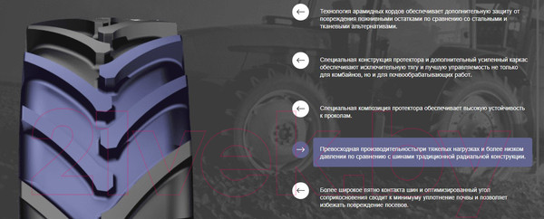 Изображение товара Сельскохозяйственная шина Petlas TA-130 Agroper 650/75R32 172A8/172B Reinforced